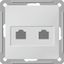 Механизм розетки телеф. 2-м СП W59 1А бел. SchE RSI-251TT-1-86 (РСИ-251ТТ-1-86) Schneider Electric