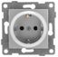 СП Ugra 16А IP20 с заземл серебр GUSI С11Р3-004 Механизмм розетки 1-м