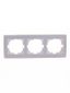 Рамка RAIN 3-ая горизонтальная белая с боковой вставкой золото - 703-0226-148 LEZARD