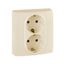 Розетка двойная с заземлением - Legrand Inspiria со шторками в сборе 16А 250В безвинтовые зажимы слоновая кость | 673756