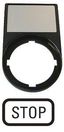 Шильдик "STOP" M22S-ST-GB0 с держателем 30х50, цвет черный 216494 EATON