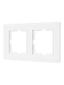 Рамка 2-местн. гориз. VESNA стекло бел. LEZARD 742-5480-147