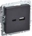 Розетка BRITE USB A+C 18Вт РЮ11-1-БрЧ черн. IEK BR-U22-018-K02