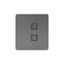 Розетка компьютерная 2-м СП ROUND RJ45 + кат.6 IP20 титан Kranz KR-78-0725-2