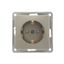 Розетка 1-м СП W59 16А IP20 с заземл. защ. шторки механизм шампань SE RS16-152-4-86 APC