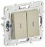 Выключатель 2-кл. SKANDY 10А SK-V09B с индикацией беж. IEK SK-V20-1-10-K10