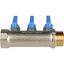 Коллектор с шаровыми кранами 1', 3 отвода 1/2' (синие ручки) - SMB 6201 011203 STOUT RG008S258QE3MU