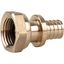 Муфта с накидной гайкой 16x1/2 аксиальная латунная - AX6001612 PRO AQUA