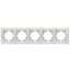 Рамка пятиместная горизонтальная серия Афина жемчуг (еврослот) - A1042-OBr Союз