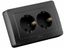 Розетка "Мастер" С/У 2М-ЗК со шторкой (250В,16А), черный | РС16-352-08 HEGEL