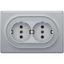 Розетка 2-м СП Florence 16А IP20 с заземл. винт. контакты сер. 1E10401302 OneKeyElectro 2172836 ССТ