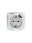 Розетка 1-м СП RAIN 16А IP20 с заземл. + USB механизм жемчуж./бел. перламутр. LEZARD 703-3088-181