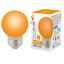 Лампа декоративная светодиодная LED-G45-1W/ORANGE/E27/FR/С Форма шар матовая Цвет оранжевый Картон ТМ Volpe - UL-00005650 Uniel