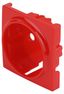 Накладка для розетки серия 12 12-6301-23 на 12-2101, 12-2102, 14-2101, 14-2102 сменная, красный | Б0052668 ЭРА