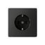 Розетка ArtGallery 16А с заземл. быстрозажим. клем. механизм базальт SE GAL001443S APC