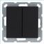 Переключатель проходной 2-кл. 10А IP20 механизм черн. матов. soft touch Jasmart G3022PB