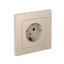 Розетка AtlasDesign 16А с заземл. со шторками в сборе песочн. SE ATN001244 APC
