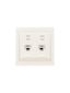 Розетка компьютерная 2-м СП ZIMA IP20 RJ45 с модулем кат.6 механизм сл. кость LEZARD 704-9088-142