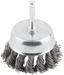 Корщетка тип "чашка" со штифтом стальная витая проволока 65мм MOS 38497М