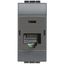 Розетка компьютерная LivingLight RJ45 UTP CAT.6 IDC110 антрацит Leg BTC L4262C6 Legrand