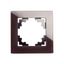 Рамка 1-местная, серия Катрин, GFR00-7001-04, шоколад | 39535 STEKKER FERON