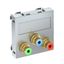 Мультимедийная рамка Video-Cinch Modul45 (серебристый) (MTG-3R L AL1) | 6105120 OBO Bettermann