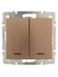 Выключатель RAIN двойной с подсветкой бронза матовая механизм - 703-3188-112 LEZARD