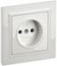 Розетка СП BRITE РСР10-1-0-БрБ 10А в сборе без заземл. защ. шторок бел. IEK BR-R10-10-K01-F