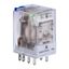 Реле миниатюрное промышленное общего назначения c норм. срабатыванием 0,6UN, 2CO, ком. ток 12А, AgSnO , напряжение 220V DC, опция: тест-кнопка+светодиод+защитный диод - IR-220DC-W2CO-D ДКС