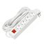 Удлинитель 4х5м с заземл. 16А IP20 3х1 выкл. бел. DOMTOK 2500
