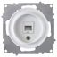 Розетка телефонная 1-м СП Florence RJ11 механизм бел. (1E20601300) OneKeyElectro 2172769 ССТ