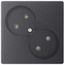 Розетка 2-м СП Simon 24 16А IP20 2х2P без защ. шторок механизм графит 2450457-038