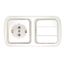 Блок СП (розетка с заземл. + 3-кл. выкл.) бел. Bylectrica 3В-РЦ-499