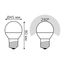 Лампа светодиодная LED 7 Вт 560 лм 3000К AC150-265В E27 шар P45 теплая диммируемая Black Gauss - 105102107-D