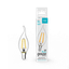 Лампа светодиодная филаментная LED 4.5 Вт 420 лм 4100К свеча на ветру нейтральный E14 AC 220В прозрачная колба Basic - 1041125 Gauss