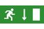Эвакуационный знак ЭП08 Выход (правосторонний) 140x280 мм | 140280 TechnoLux