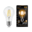 Лампа светодиодная филаментная LED 6 Вт 600 лм 2700К А60 груша теплый E27 AC 220В прозрачная колба Black Filament Gauss - 102802106