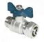 Кран шаровой для металлопластиковых труб НР 1/2' x 16 бабочка - 00876 AQUALINK