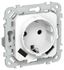 Розетка 1-м СП FLITE РСЮша11-1-ФлБ 16А с USB A+A 3.1А заземл. защ. шторками безвинтовое крепление механизм бел. IEK FI-R14-16-1-U21-D31-K01