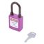Замок безопасности навесной нейлоновая дужка BD-G18DP Purple - 11060 ПТК