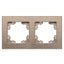 Рамка фактурная 2 поста универсальная UNIVersal Афина шампань (еврослот) - A10044-Br Союз