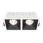Светильник встраиваемый Downlight Alfa LED 4000K 2x15Вт 36 град. Dim Triac IP20 CRI90 Бело-черный двойной квадрат 63х167х85мм 2350Лм - DL043-02-15W4K-D-SQ-WB Maytoni