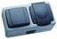 Выключатель 1-кл. + розетка IP44 с крышкой Makel 37064202