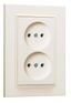 Розетка 2-м СП Karea 10А IP20 б/з крем. Makel 56010017