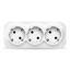 Розетка трехместная серия IONICH, с/з, о/у, 16А, 220В, белая (еврослот) - 1420 Союз