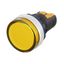 Сигнальный индикатор со встроенным диодом 9-24В, желтый, алюминий, зажим Plug-In | M22L-F24YAP DKC ДКС