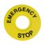 Бирка «Стоп» OptiSignal D22 A45-MH2260 круглая 60мм (EMERGENCY STOP) ZBY9320 |332199| КЭАЗ