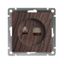 Розетка компьютерная + телефонная 2-м СП Афина механизм венге Universal A0052-V Союз