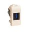 Розетка мультимедийная Brava 1мод. USB 3.0 сл. кость DKC 75300S ДКС