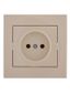 Розетка 1-м СП Rain 16А IP20 без заземл. керамика крем. LEZARD 703-0303-121